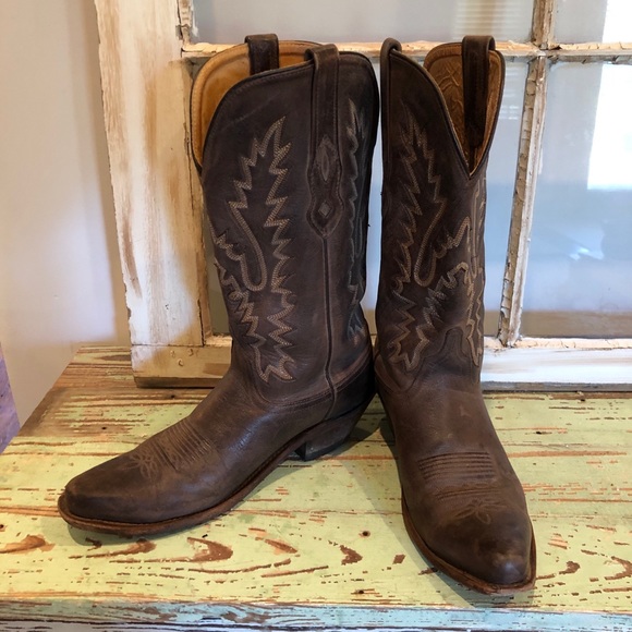 Old West Shoes - Old West Brown Cowgirl Boots Size 8.5
